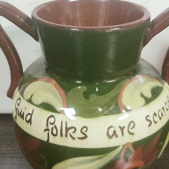 Olde English Pottery by Tourqay, set of 5 pieces. each with a Motto, handpainted - Picture 5 of 9